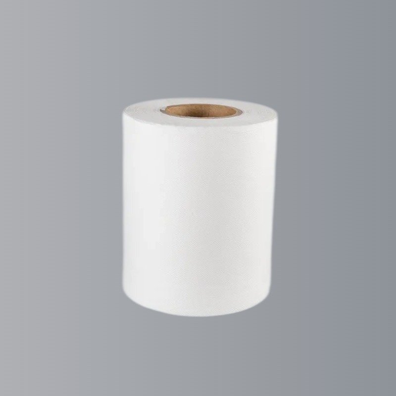 White mesh spunlace non-woven fabric roll for hygiene and cleaning applications