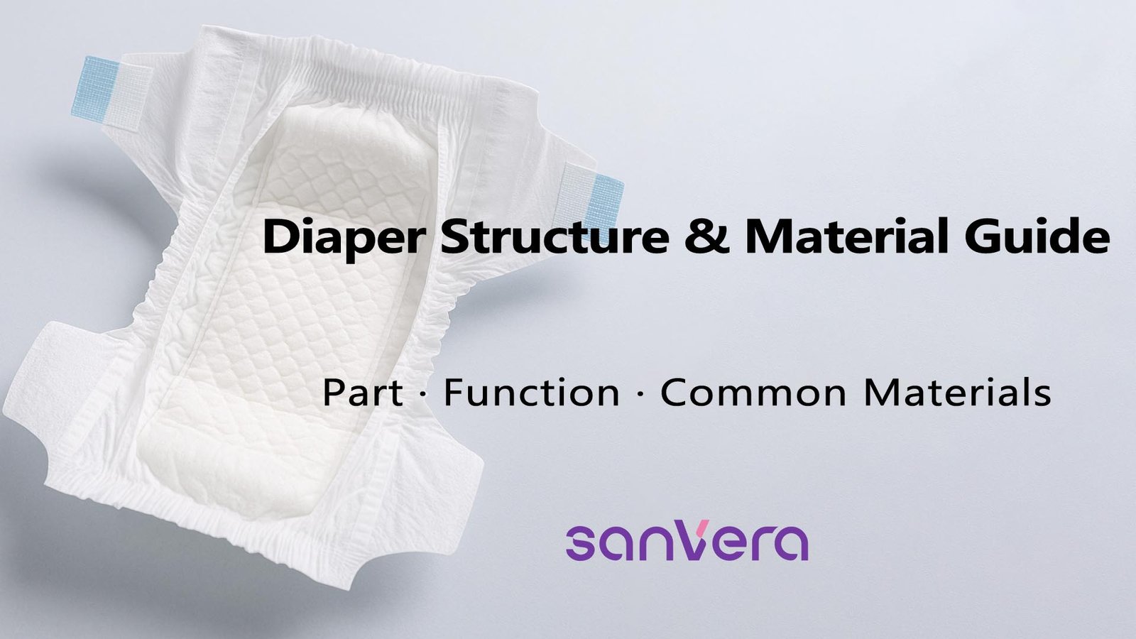 Sanvera Diaper Structure and Material Guide - Explore the components and materials of high-quality diapers.
